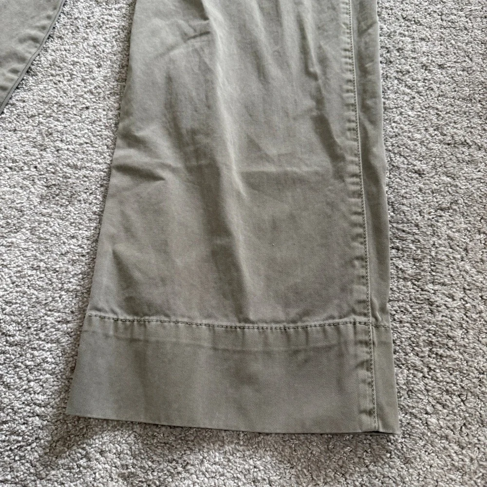 Velvet by Jenny Graham Olive Green Wide Leg Utility Pants Cotton Size 4 Gorpcore